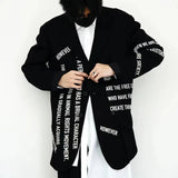 WVGA Spring Autumn New Man Yamamoto Style Darkwear Letter Printed Trendy Suit Coats Niche Chic Casual Multi-Pocket Blazer W12928