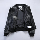 Europe US plus size Men Hip Hop Sheep skin Varsity Jacket Embroidered Diamond Classic Casual Sport genuine leather Coat clothing