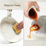 12pcs White Granite, Nonstick Pots and Pans Set, Induction Cookware Non Stick Cooking Set, Frying Pans & Saucepans with