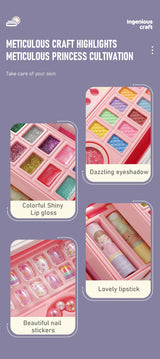 Kids Makeup Kit for Little Girls 49 Pcs Washable Makeup Kit Kids Real Girls Makeup Kit with Cosmetic Case ,Birthday Gifts