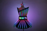 Full Color LED Dress Luminous Costume Nightclub Bar Singer Dj GoGo Women Glowing Skirt Sexy Lead Dancer Light Up Clothing Suits