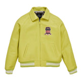 Europe US plus size Men Hip Hop Sheep skin Varsity Jacket Embroidered Diamond Classic Casual Sport genuine leather Coat clothing