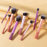 7Pcs/Set Soft Makeup Brush Kit Synthetic Hair Easy To Clean Blush Brush Concealer Brush Eye Shadow Brush Cosmetic Makeup Tools