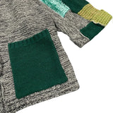 New Spring and Autumn Long Sleeve V-neck Cardigan loose hand-color matching design unique niche tide coat