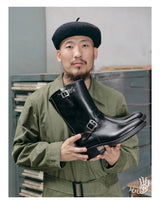 KOWM Cowhide Hiking shoes Brown trekking boots men Engineer's boots workwear goodyear shoes trendy ankle shoes walking sneakers