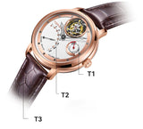 TOPHILL Tourbillon Watch for Men Automatic Movement Luxury watch Power reserve 5Bar Waterproof Sapphire glass