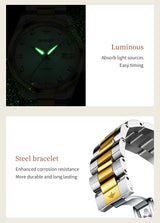 Original OUPINKE 3199 Swiss Automatic Mechanical Watch for Women Real Diamond Sapphire Mirror Ladies Watch Bracelet Set Gift NEW