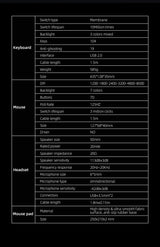 Gaming Keyboard And Mouse It Contains Keyboard+Mouse+Headphone And Mouse Pad Set, RGB,Game Wired Keyboard And Mouse Sets