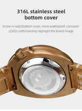 ADDIESDIVE AD2104 Retro Men's Watch CUSN8 Bronze Case Sapphire Automatic Mechanical Watch Watches Waterproof Luminous Wristwatch