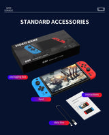 G90 7inch Portable Handheld Game Console 64GB 4000mAh High-Definition Arcade Nostalgic Retro TV Gaming Controller for PSP/PS1