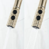 Kitchen Brush Gold Patterned Brass Faucet Pull Out 360 Degree Swivel Hot And Cold Mixer Tap Stream Sprayer Head Single Handle