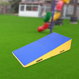 Gymnastics Training Mat, Non-Slip PU Leather Foldable Incline Wedge Gymnastics