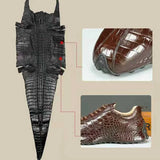 2025 new arrival Fashion Crocodile Belly Skin causal shoes men,male Genuine leather Sneakers 018