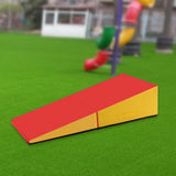 Gymnastics Training Mat, Non-Slip PU Leather Foldable Incline Wedge Gymnastics