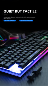 Gaming Keyboard And Mouse It Contains Keyboard+Mouse+Headphone And Mouse Pad Set, RGB,Game Wired Keyboard And Mouse Sets