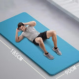 Gym Mat Yoga Pilates and Fitness Mat - Thick Gym Mat Exercise and Sports185cm×90cm×1cm Sound Insulation and Vibration Damping