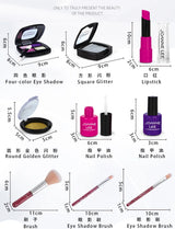 Make Up Toy Simulation Cosmetics Girl Pretend Play Pink Makeup Set Princess Beauty Interest Toy Lipstick Eyeshadow