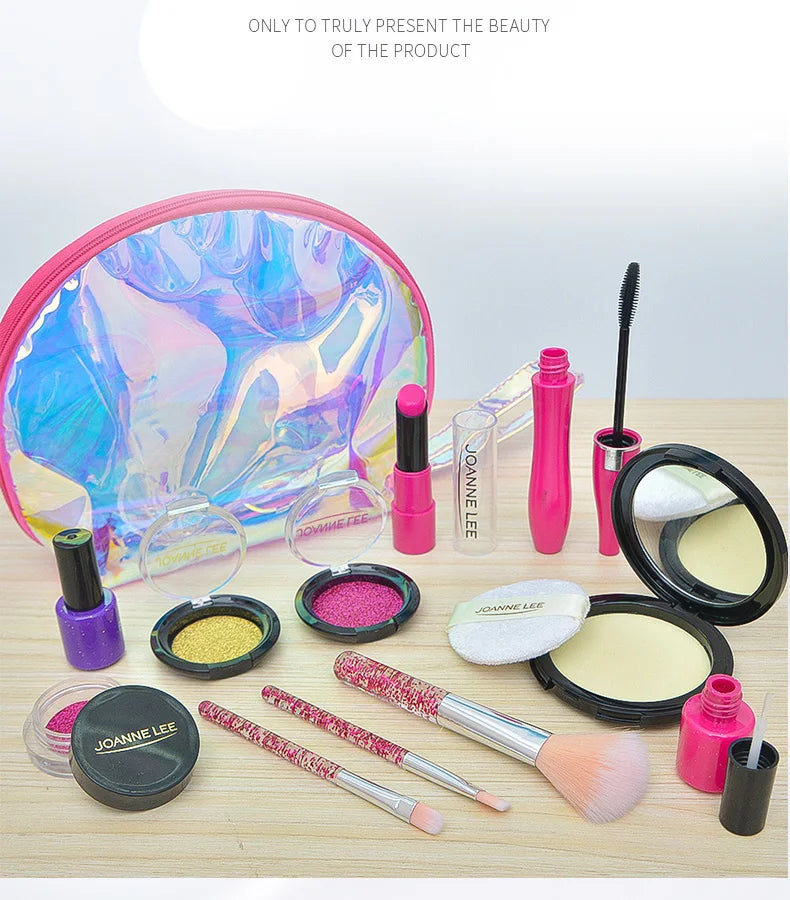 Make Up Toy Simulation Cosmetics Girl Pretend Play Pink Makeup Set Princess Beauty Interest Toy Lipstick Eyeshadow