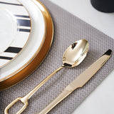 30Pcs Luxury Tableware Set 304 Stainless Steel Knife Fork Spoon Cutlery Set Elegant Dinnerware Set Creativity Hangable Design