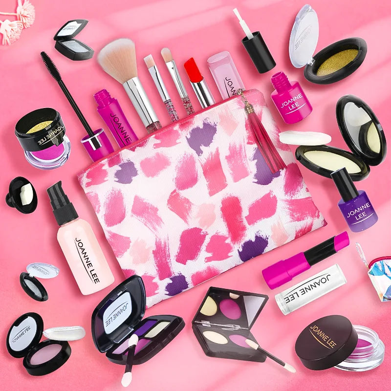 Make Up Toy Simulation Cosmetics Girl Pretend Play Pink Makeup Set Princess Beauty Interest Toy Lipstick Eyeshadow