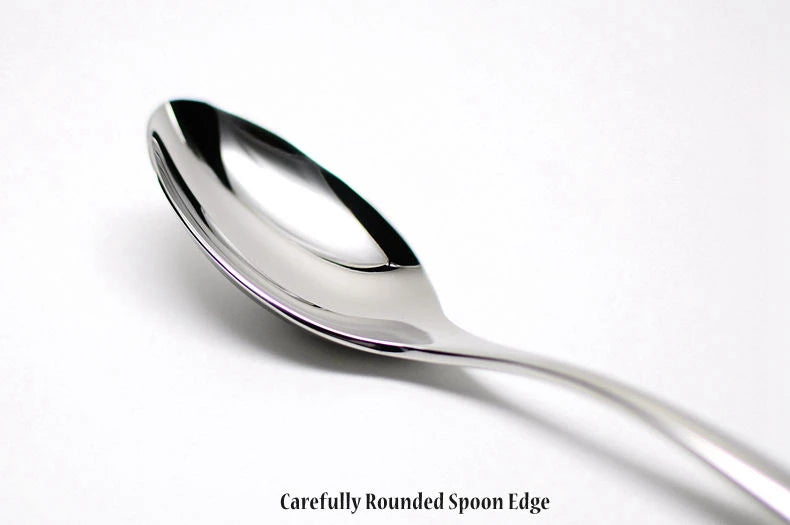 Cozy Zone 24 PCS Cutlery Set Silver Dinner Set Classic Restaurant Stainless Steel Kitchen Wedding Dining Dinnerware Tableware