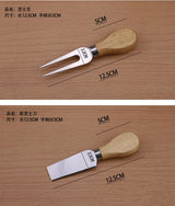 4Pcs/Set Knives Bard Set Oak bamboo wood Handle Cheese Knife slicer Kit Kitchen Cooking Tools cheedse cutter 200set=800pcs