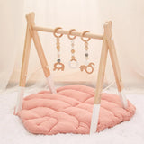 1Set Baby Fitness Frames Baby Gym Mobile Suspension Baby Room Decoration Newborn Baby Activity Accessories Wooden Rattles Toys