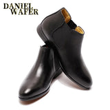 Comfy Genuine Leather Buckle Strap Ankle Boots Men’s Formal Business Office Daily Commute Wedding Party Travel Shoes