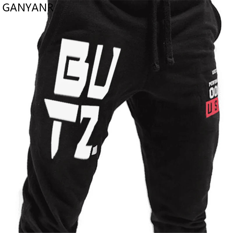 GANYANR Gym Pants Men Sport Jogging Running Training Sportswear Leggings Trousers Trackpants Workout Bodybuilding Sweatpants