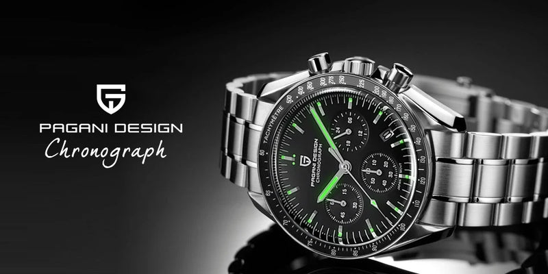 2025 New PAGANI DESIGN Brand  Moon  men Watches Auto Date Chronograph Wristwatch AR Sapphire mirror Waterproof  Watches