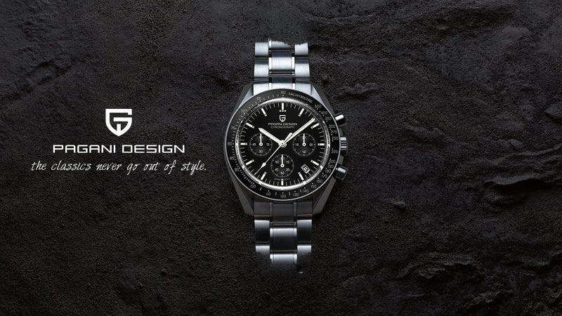 2025 New PAGANI DESIGN Brand  Moon  men Watches Auto Date Chronograph Wristwatch AR Sapphire mirror Waterproof  Watches