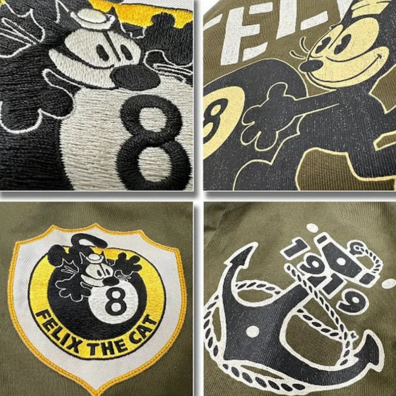 TOYS (Felix) Black "8" US Initial N-1 Navy Model 1943 Deck Clipped Jacket