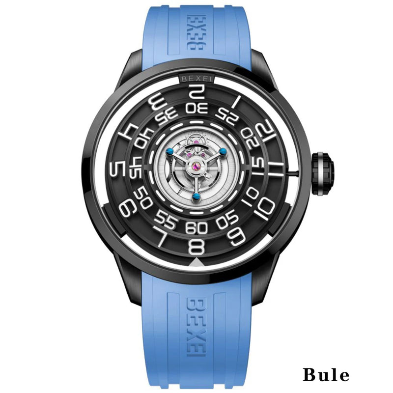 BEXEI 2025 skeleton synthetic sapphire manual tourbillon mechanical movement wrist watch for men Luxury  waterproof Reserve 36H