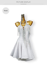 Clothes For Prom Latin Dance Dress Practice Cabaret Womens Costume Sexy Outfits Girls Sports Elegant Party Skirt 2025 Stage Wear