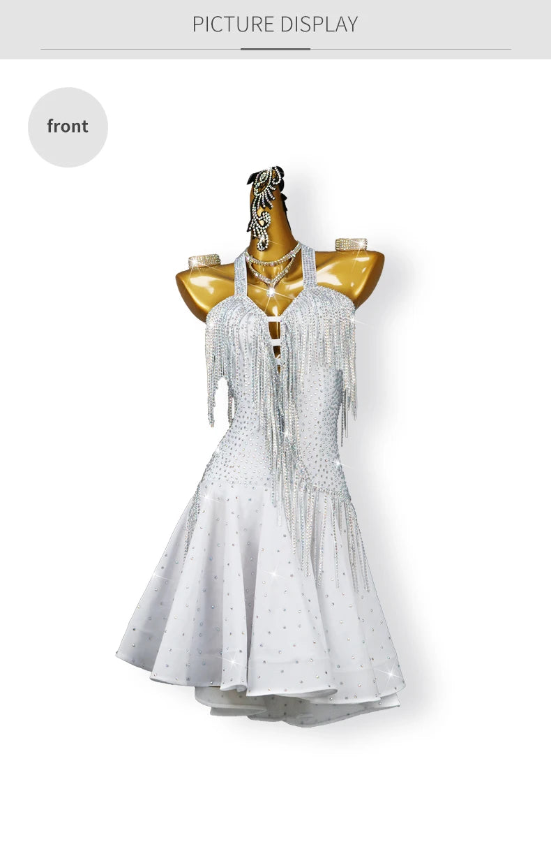 Clothes For Prom Latin Dance Dress Practice Cabaret Womens Costume Sexy Outfits Girls Sports Elegant Party Skirt 2025 Stage Wear