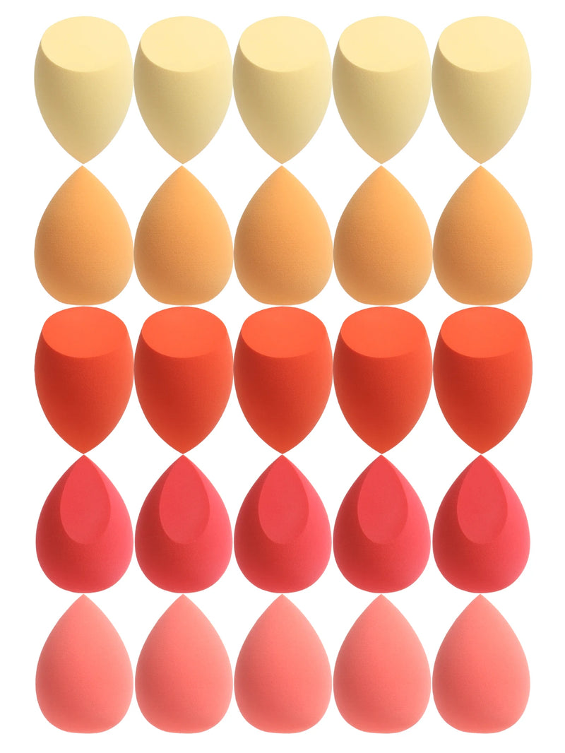 25 Beauty Eggs (Makeup Sponges), Foundation Make-Up Mixed Beauty Sponges, Liquid, Cream and Powder Flawless, Multi-Color Makeup