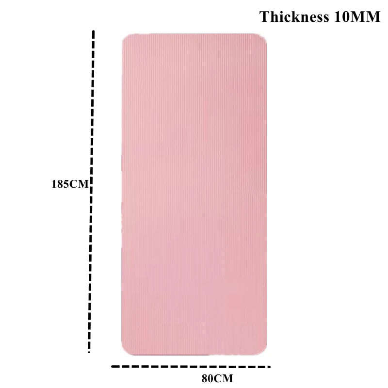 Gym Mat Yoga Pilates and Fitness Mat - Thick Gym Mat Exercise and Sports185cm×90cm×1cm Sound Insulation and Vibration Damping