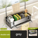 Kitchen Storage Rack Rag Drain Household Sink Sponge Shelf Faucet Dishwasher Sink Multi-function Storage Tool