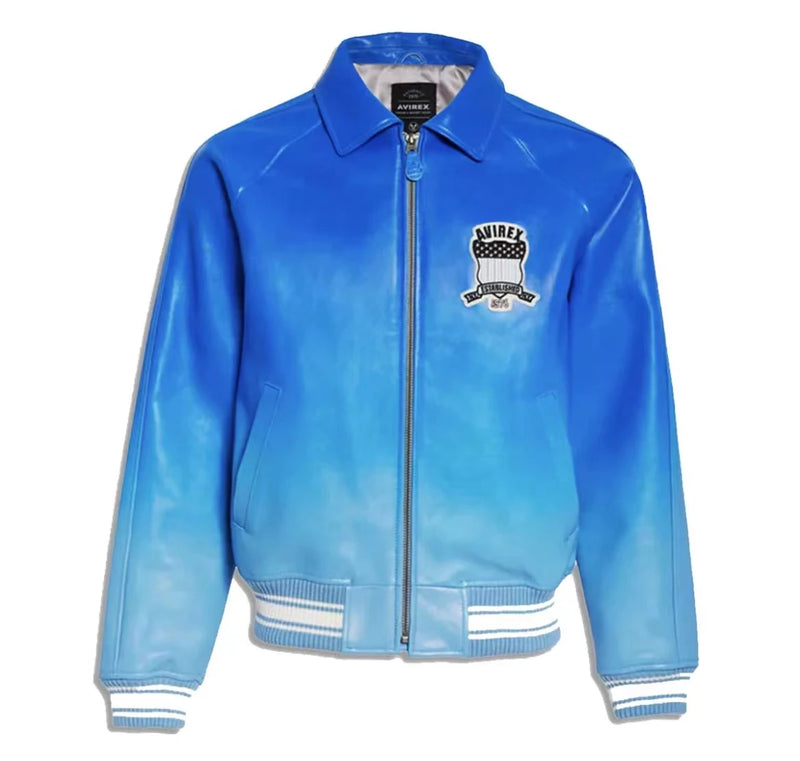 Europe US plus size Men Hip Hop Sheep skin Varsity Jacket Embroidered Diamond Classic Casual Sport genuine leather Coat clothing