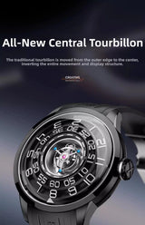 BEXEI 2025 skeleton synthetic sapphire manual tourbillon mechanical movement wrist watch for men Luxury  waterproof Reserve 36H