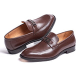 2026 new fashionable black men's social shoes, casual sparkling leather loafers, men's slippers, pointed formal shoes