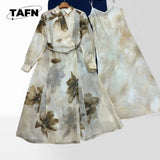 High Street Comfortable Refined Trendy Niche Beautiful Simple Retro Fashion Cashmere Dress  Elegant and Trendy for Casual AF1939