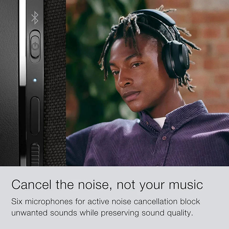 Original Bowers&Wilkins Px7 S2 Over Ear Earphones  New Advanced Noise Cancellation, Slim&Lightweight15-Min Quick Charge ear buds