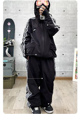 John Snow Fashion Waterproof Ski Suit Warm Breathable Snow Jacket And Pants For Men And Women Outdoor Sports Snowboard Clothing