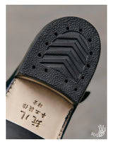 KOWM Cowhide Hiking shoes Brown trekking boots men Engineer's boots workwear goodyear shoes trendy ankle shoes walking sneakers