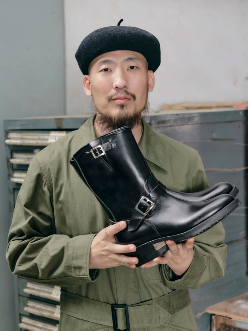 KOWM Cowhide Hiking shoes Brown trekking boots men Engineer's boots workwear goodyear shoes trendy ankle shoes walking sneakers