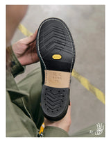 KOWM Cowhide Hiking shoes Brown trekking boots men Engineer's boots workwear goodyear shoes trendy ankle shoes walking sneakers