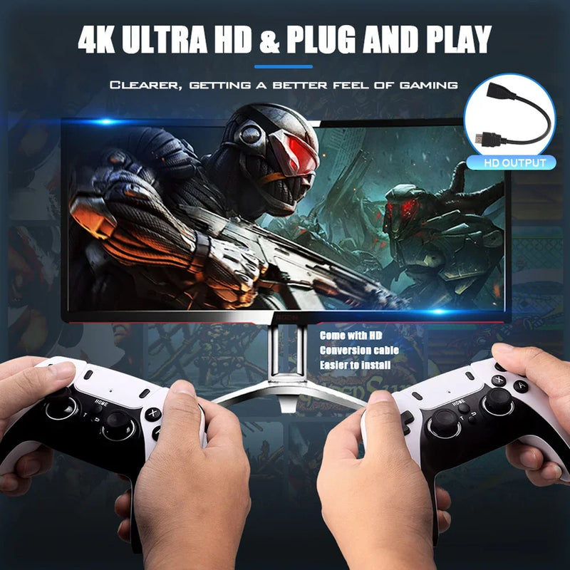 M15 4K Handheld Video Game Console 64G 20000+ Retro Games Wireless Gamepads HD Gaming Multi-Emulator Stick