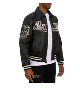Europe US plus size Men Hip Hop Sheep skin Varsity Jacket Embroidered Diamond Classic Casual Sport genuine leather Coat clothing