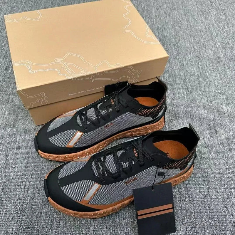 New Norda High-End Spring Summer Mens Running Shoes, Breathable Lace-Up Soft Sole, Non-Slip Cushioned Casual Low-Top Sneakers